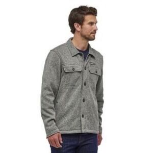 PATAGONIA Better Sweater Shirt Jacket Men's Grey Fleece Lined Sporty Large